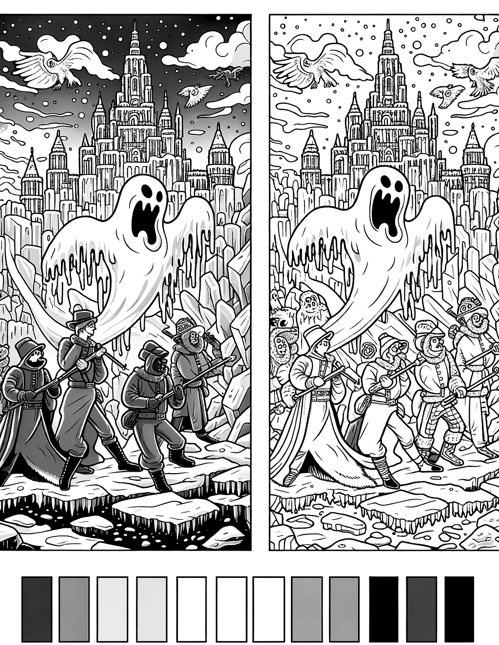 Coloring page of a picture of ghostbuster frozen empire movie | PageCrayon