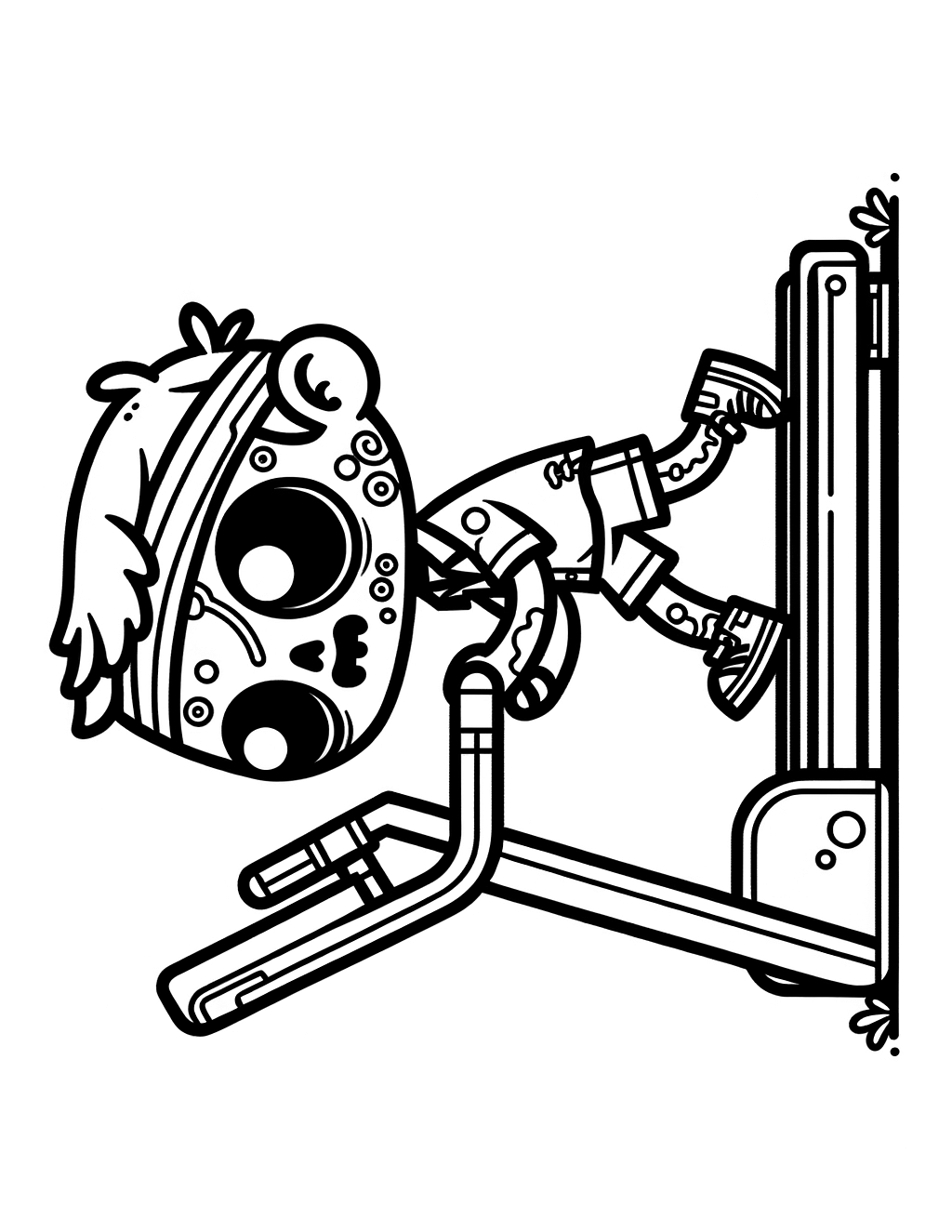 Chibi zombie on the treadmill 
