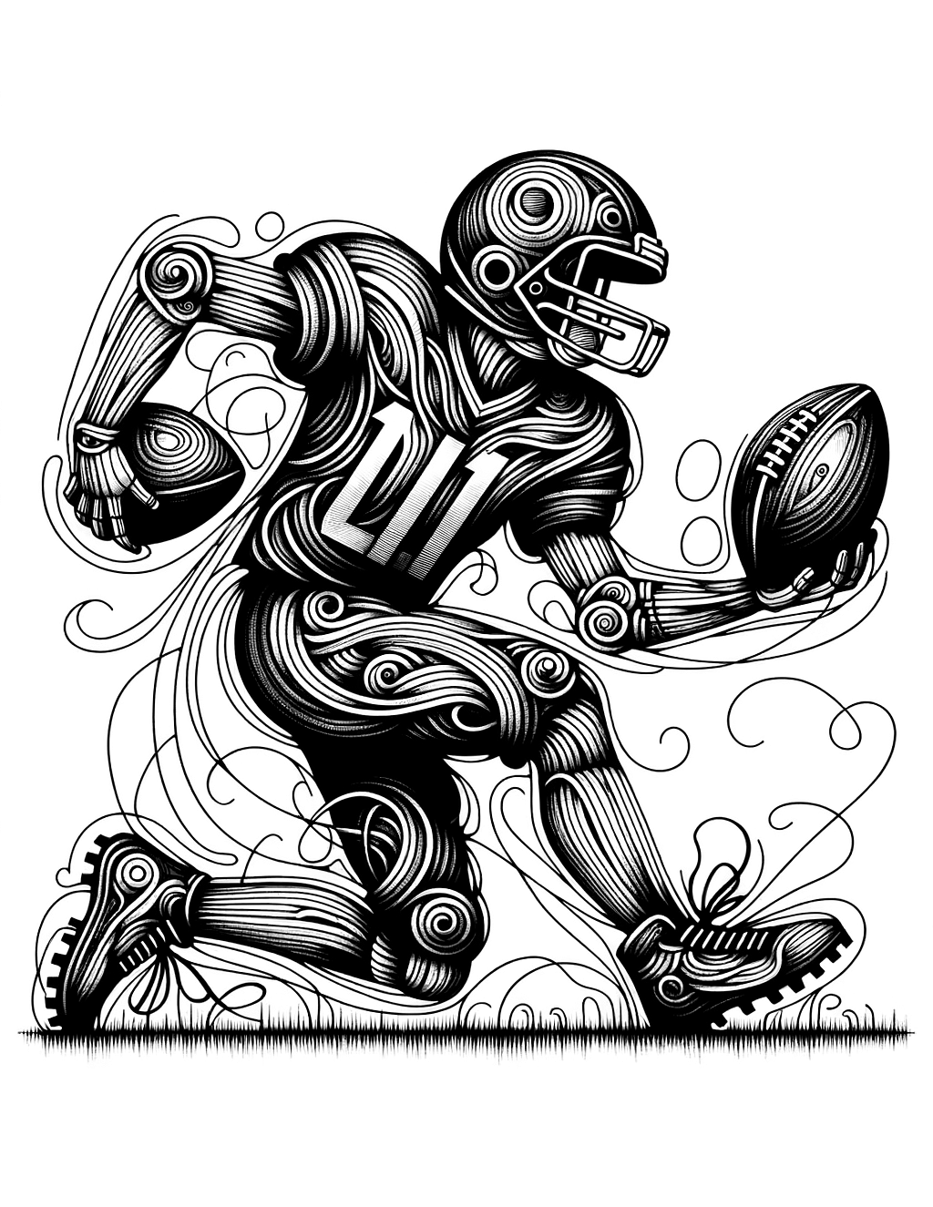  Boy playing America football with helmet 