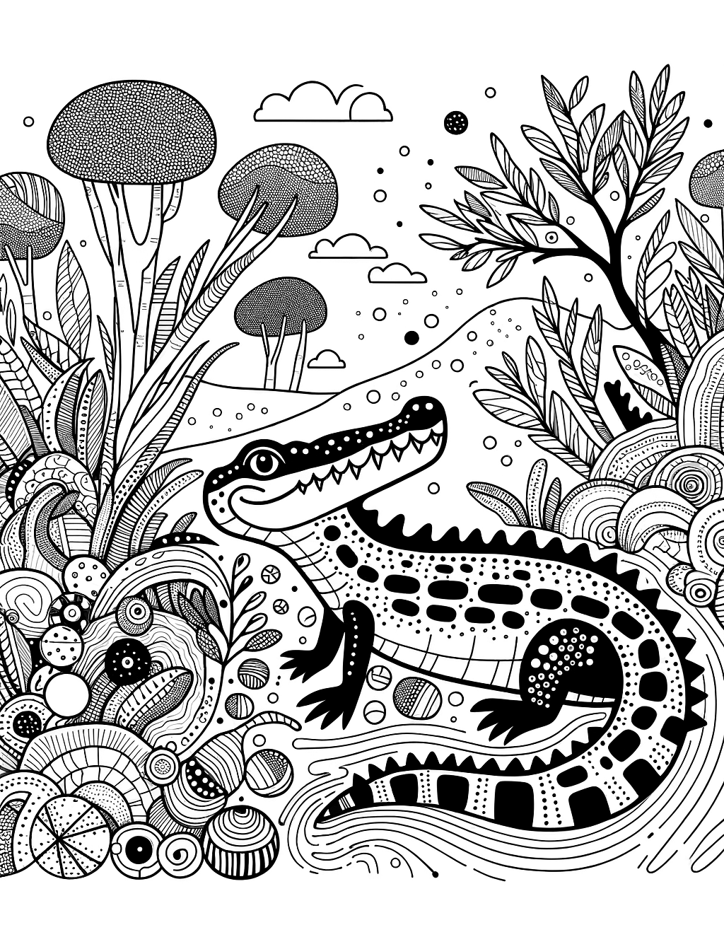 saltwater crocodile Australian background