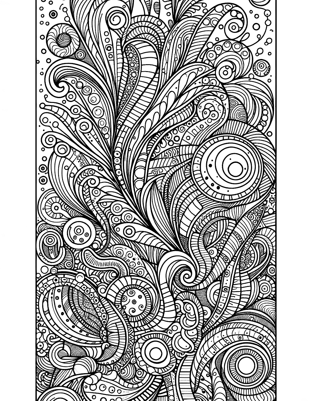 simple coloring page suitable for adults