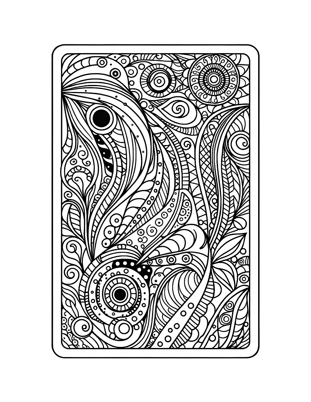 simple coloring page suitable for adults