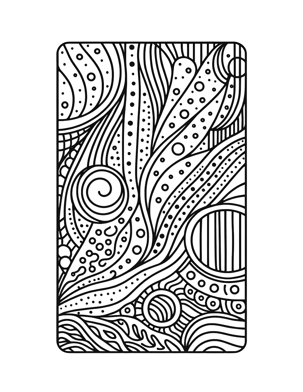 simple coloring page suitable for adults